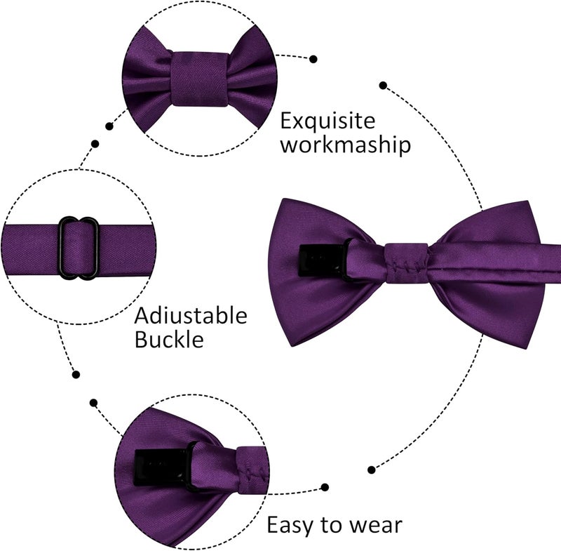 Branduce Adjustable Baby Boy Pre-tied Bow Tie and Suspenders Set Kids Y Back Suspenders with 4 Strong Clips - Image 4